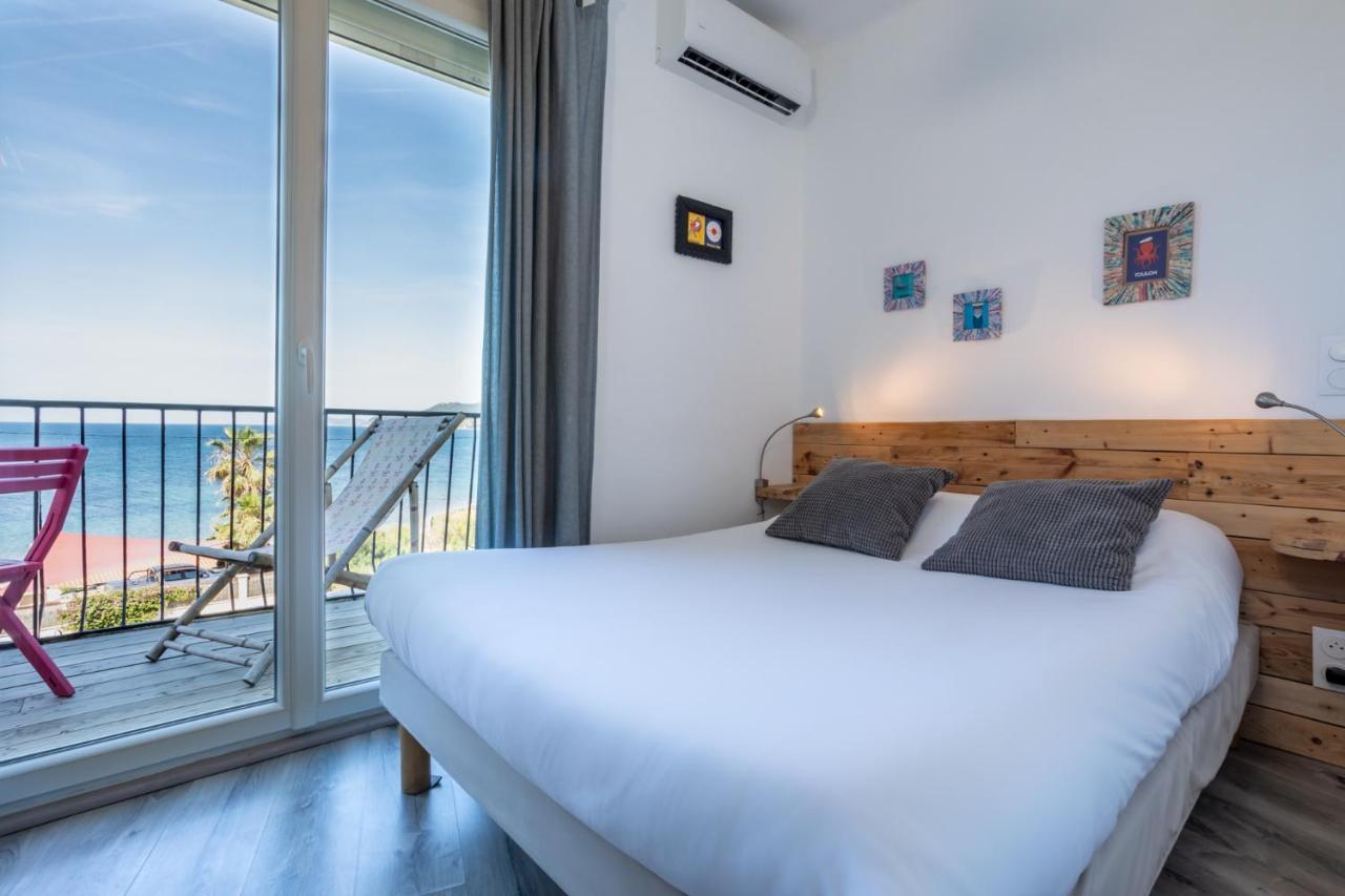 Hotel Almanarre Plage - Hotel Eco-Responsable Face A La Mer Hyères Exteriör bild